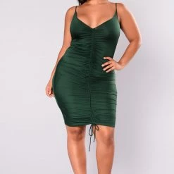 Fashion Nova Shanghai Ruched Dress - Hunter Green -fashion nova dresses Shop Fashion Nova 08 23 17 1276 scaled