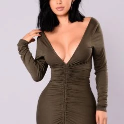 Fashion Nova Hong Kong Ruched Dress - Olive -fashion nova dresses Shop Fashion Nova 08 25 17 713 scaled