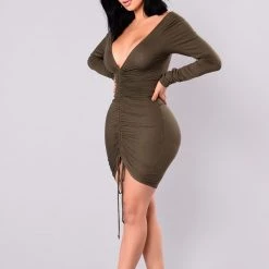 Fashion Nova Hong Kong Ruched Dress - Olive -fashion nova dresses Shop Fashion Nova 08 25 17 718 scaled