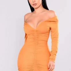 Fashion Nova Hong Kong Ruched Dress - Mustard -fashion nova dresses Shop Fashion Nova 10 02 17 1294 scaled