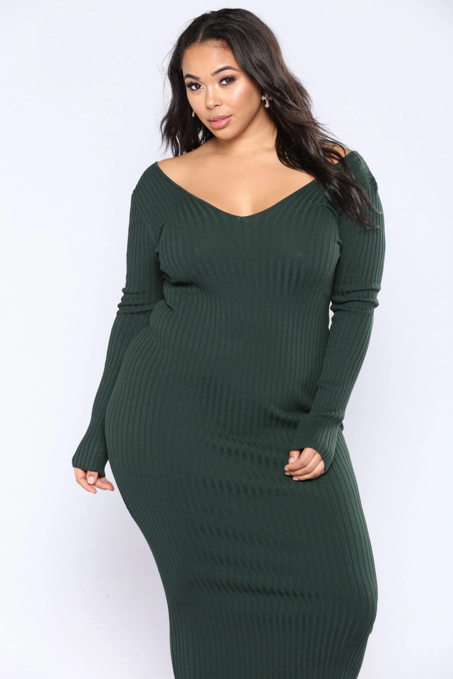 Fashion Nova Kallan Knit Dress - Hunter Green 9 Fashion Nova Kallan Knit Dress - Hunter Green - Image 7