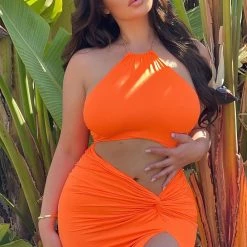 Fashion Nova Gonna Love You Anyway Maxi Dress - Orange
