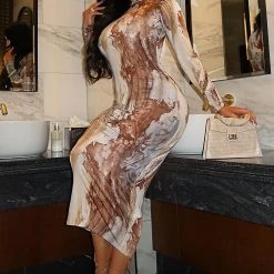 Fashion Nova Greatest Obsession Midi Dress - Brown/combo 18 Fashion Nova Greatest Obsession Midi Dress - Brown/combo -fashion nova dresses Shop GreatestObsessionMidiDress Brown combo MER