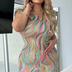 Fashion Nova Hailey Sequin Mini Dress - Multi Color -fashion nova dresses Shop HaileySequinMiniDress MultiColor MER PLUS