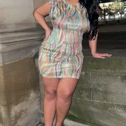 Fashion Nova Hailey Sequin Mini Dress - Multi Color -fashion nova dresses Shop HaileySequinMiniDress MultiColor MER PLUS 2