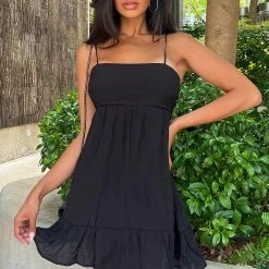 Fashion Nova Harlie Mini Dress - Black -fashion nova dresses Shop HarlieMiniDress Black MER