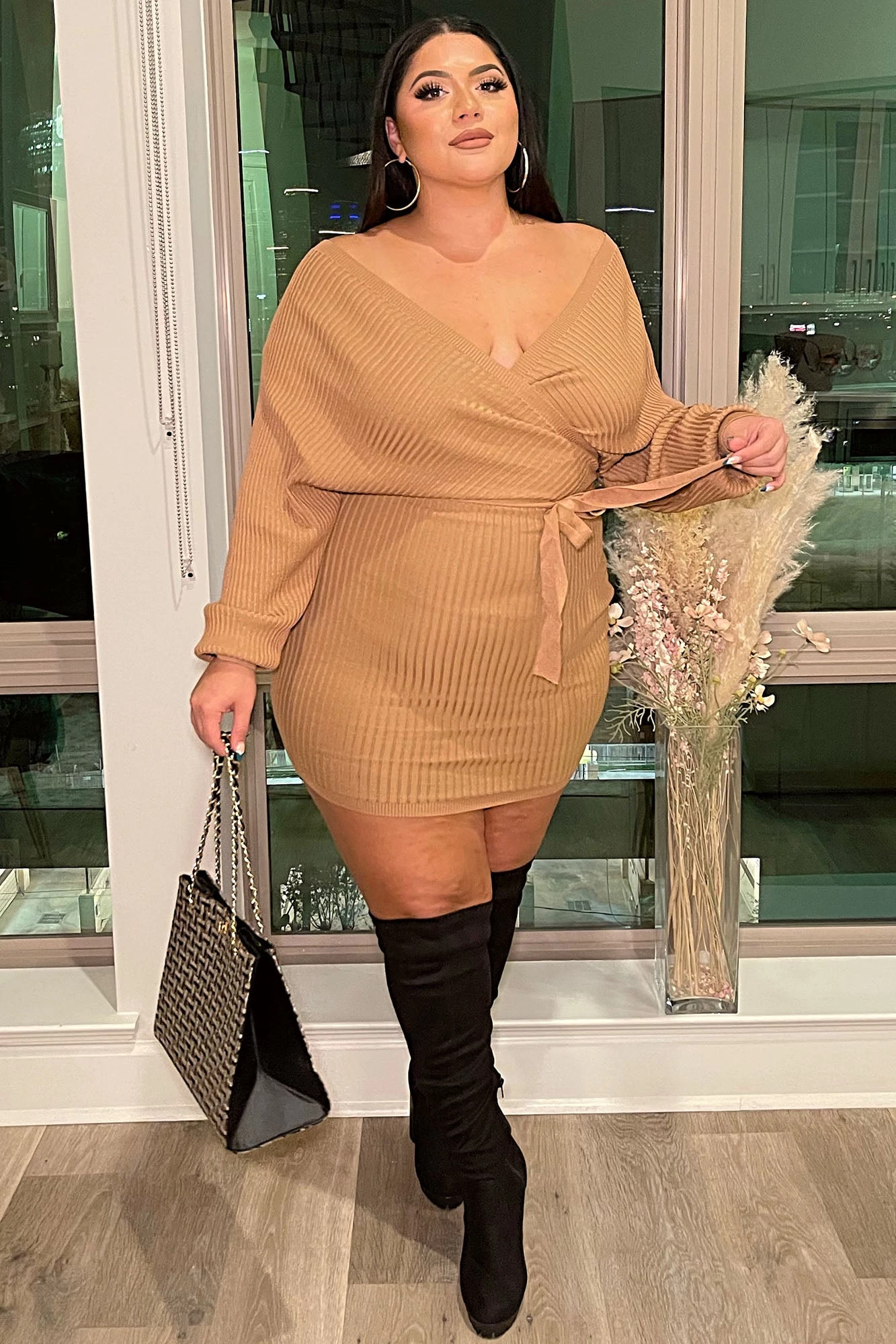 Fashion Nova Just Between Us Sweater Dress - Camel 7 Fashion Nova Just Between Us Sweater Dress - Camel - Image 5