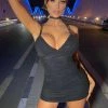 Fashion Nova Justine Mesh Mini Dress - Black -fashion nova dresses Shop JustineMeshMiniDress Black MER