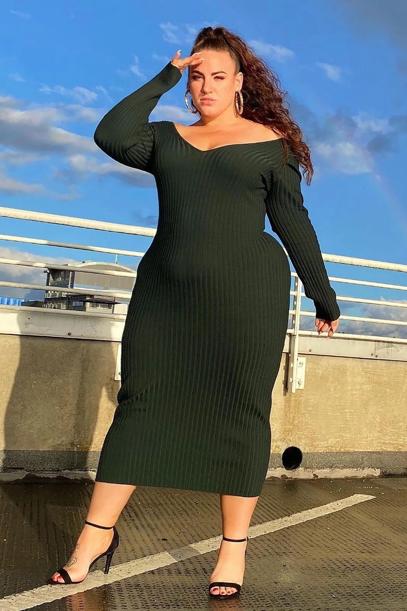 Fashion Nova Kallan Knit Dress - Hunter Green 7 Fashion Nova Kallan Knit Dress - Hunter Green - Image 5