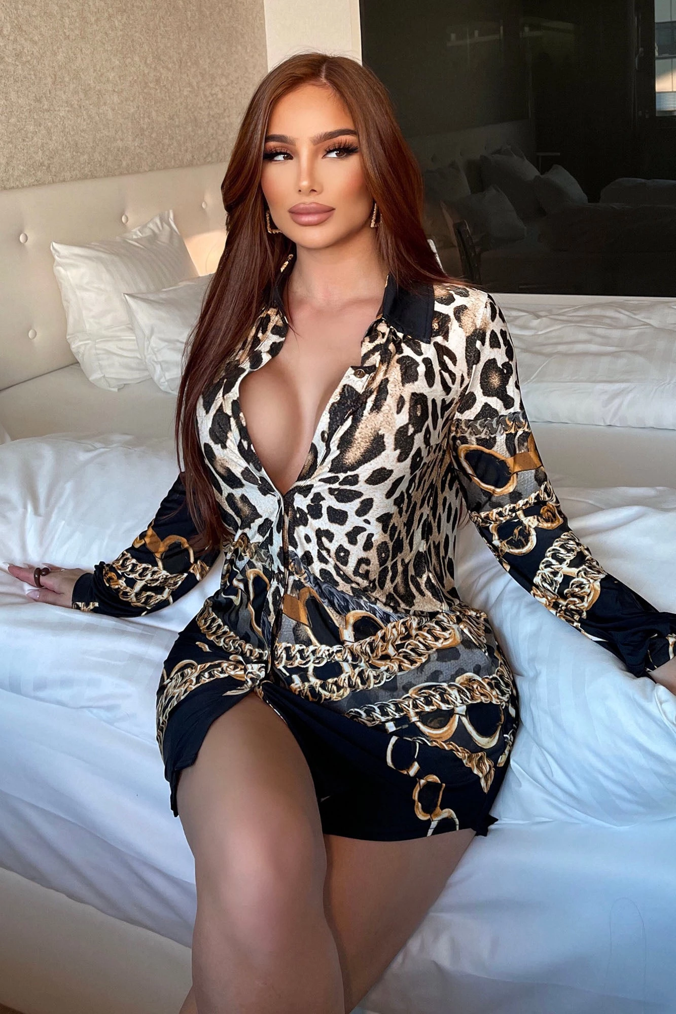Fashion Nova Keep Me Tame Leopard Mini Dress - Leopard 3 Fashion Nova Keep Me Tame Leopard Mini Dress - Leopard