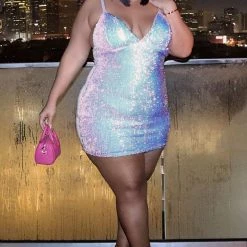 Fashion Nova Keep Your Shine Sequin Mini Dress - Blush -fashion nova dresses Shop KeepYourShineSequinMiniDress Blush MER PLUS