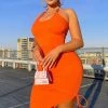 Fashion Nova Kelsea Ribbed Midi Dress - Orange -fashion nova dresses Shop KelseaRibbedMidiDress Orange MER