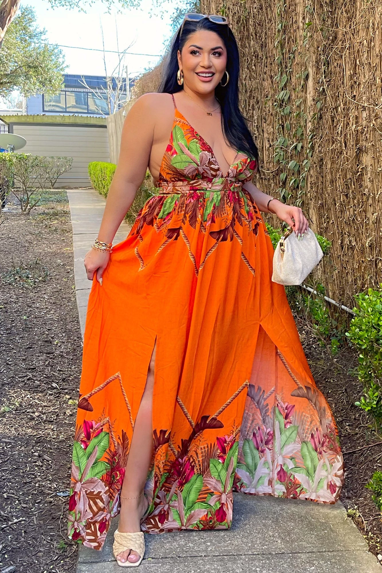 Fashion Nova Lanai Sleeveless Maxi Dress - Orange/combo 10 Fashion Nova Lanai Sleeveless Maxi Dress - Orange/combo - Image 8