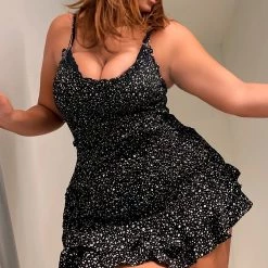 Fashion Nova Leading The Trend Smocked Mini Dress - Black -fashion nova dresses Shop LeadingTheTrendSmockedMiniDress Black MER PLUS
