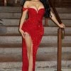 Fashion Nova Luminous Sequin Velvet Maxi Dress - Red -fashion nova dresses Shop LuminousSequinVelvetMaxiDress Red MER 2