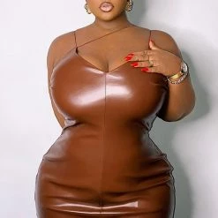 Fashion Nova Make It Sexy Faux Leather Midi Dress - Brown -fashion nova dresses Shop MakeItSexyFauxLeatherMidiDress Brown MER PLUS 086d5f7a 189a 489b 8003 983ed2c6cbf3