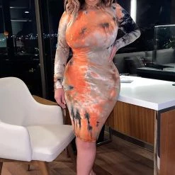 Fashion Nova Make Time Tie Dye Mini Dress - Black/Combo -fashion nova dresses Shop MakeTimeTieDyeMiniDress BlackCombo MER PLUS