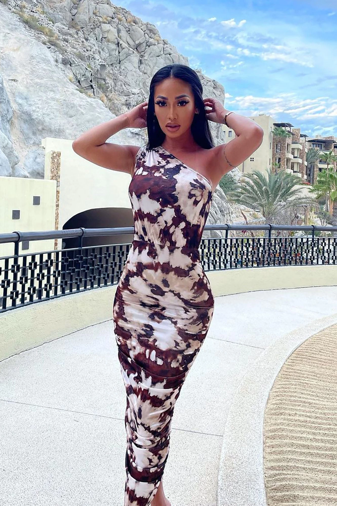 Fashion Nova Mallory Stretch Satin Maxi Dress - Mocha/combo 3 Fashion Nova Mallory Stretch Satin Maxi Dress - Mocha/combo