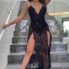 Fashion Nova Mami Vibes Sequin Maxi Dress - Black 2 Fashion Nova Mami Vibes Sequin Maxi Dress - Black -fashion nova dresses Shop MamiVibesSequinMaxiDress Black MER