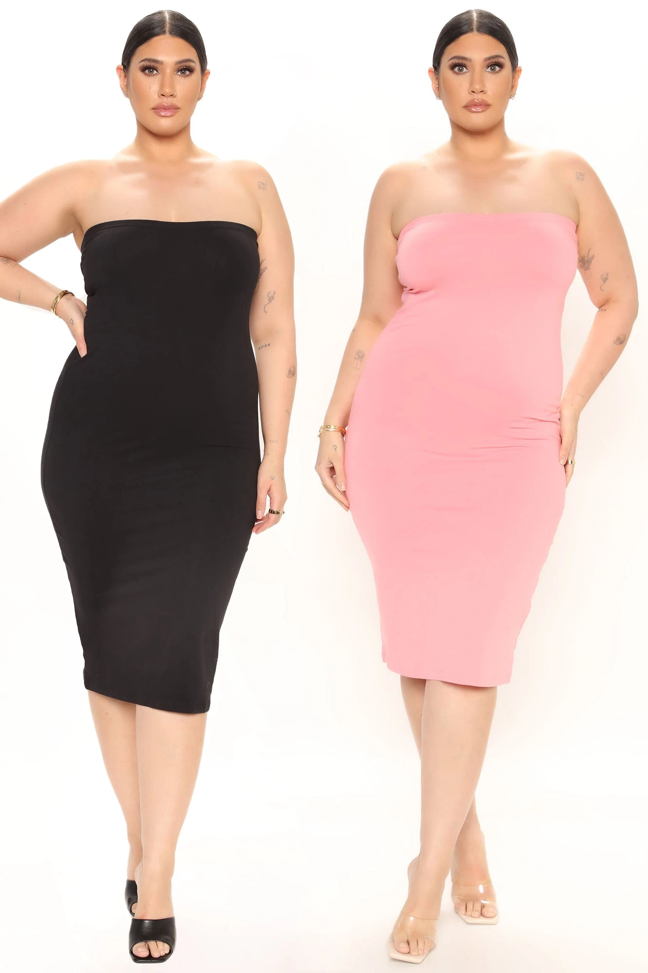 Fashion Nova Mia 2 Pack Midi Dress - Pink/combo 11 Fashion Nova Mia 2 Pack Midi Dress - Pink/combo - Image 9