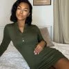 Fashion Nova More Than Enough Mini Dress - Olive -fashion nova dresses Shop MoreThanEnoughMiniDress Olive MER