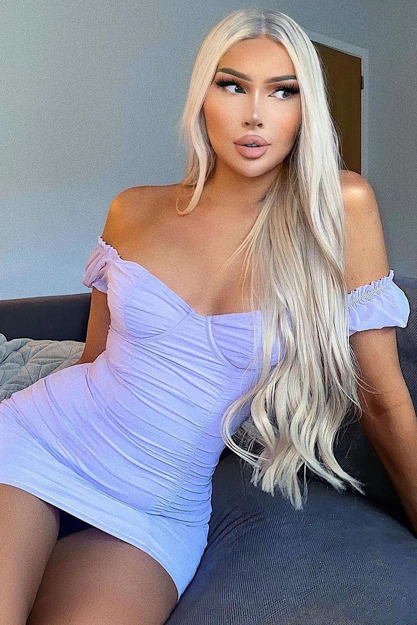 Fashion Nova Morgan Mesh Mini Dress - Lavender 3 Fashion Nova Morgan Mesh Mini Dress - Lavender