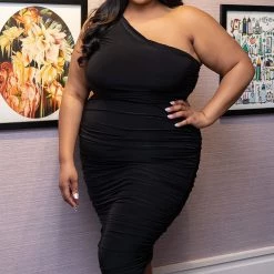 Fashion Nova My Man And Me Ruched Midi Dress - Black 17 Fashion Nova My Man And Me Ruched Midi Dress - Black -fashion nova dresses Shop MyManAndMeRuchedMidiDress Black MER PLUS 2