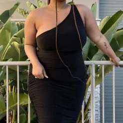Fashion Nova My Man And Me Ruched Midi Dress - Black 18 Fashion Nova My Man And Me Ruched Midi Dress - Black -fashion nova dresses Shop MyManAndMeRuchedMidiDress Black MER PLUS 3