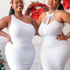 Fashion Nova My Man And Me Ruched Midi Dress - White -fashion nova dresses Shop MyManAndMeRuchedMidiDress White 2 MER PLUS