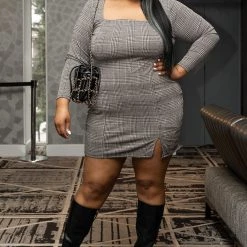 Fashion Nova New Boss Plaid Mini Dress - Black/combo -fashion nova dresses Shop NewBossPlaidMiniDress Blackcombo MER PLUS 3dba124e b267 48e9 a9cb 1c098675a84b