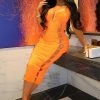 Fashion Nova No Cuts Given Bandage Midi Dress - Neon Orange 1 Fashion Nova No Cuts Given Bandage Midi Dress - Neon Orange -fashion nova dresses Shop NoCutsGivenBandageMidiDress NeonOrange MER