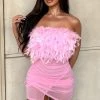 Fashion Nova Noa Feather Mini Dress - Pink 1 Fashion Nova Noa Feather Mini Dress - Pink -fashion nova dresses Shop NoaFeatherMiniDress Pink MER 2