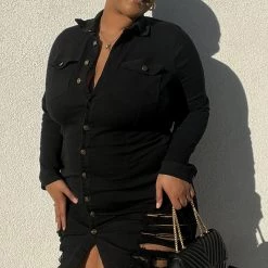 Fashion Nova Not Stressing Over You Denim Mini Dress - Black -fashion nova dresses Shop NotStressingOverYouDenimMiniDress Black MER PLUS acac2958 37a7 45f1 8cec bc2b249ebcf8