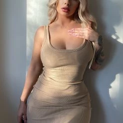 Fashion Nova One of the Boys Dress - Nude -fashion nova dresses Shop OneoftheBoysDress Nude MER 2