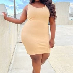 Fashion Nova One of the Boys Dress - Nude -fashion nova dresses Shop OneoftheBoysDress Nude MER PLUS