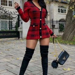 Fashion Nova Power Hour Plaid Mini Dress - Red/Black 16 Fashion Nova Power Hour Plaid Mini Dress - Red/Black -fashion nova dresses Shop PowerHourPlaidMiniDress RedBlack 3 MER