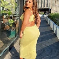 Fashion Nova Pure Charm Sweater Maxi Dress - Yellow -fashion nova dresses Shop PureCharmSweaterMaxiDress Yellow MER PLUS 98354e80 c262 49d5 95a6 ea7edc0a544f