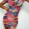 Fashion Nova Rainbow Harbor Mini Dress - Pink/combo -fashion nova dresses Shop RainbowHarborMiniDress Pink combo MER