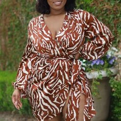 Fashion Nova She's An Animal Mini Dress - Brown/combo -fashion nova dresses Shop She sAnAnimalMiniDress Browncombo MER PLUS