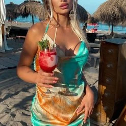 Fashion Nova Sparks Are Flying Satin Mini Dress - Mint