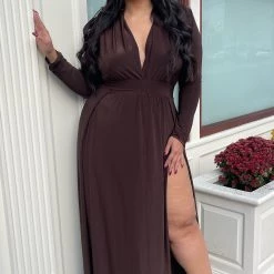 Fashion Nova Spree Dress - Brown -fashion nova dresses Shop SpreeDress Brown MER PLUS