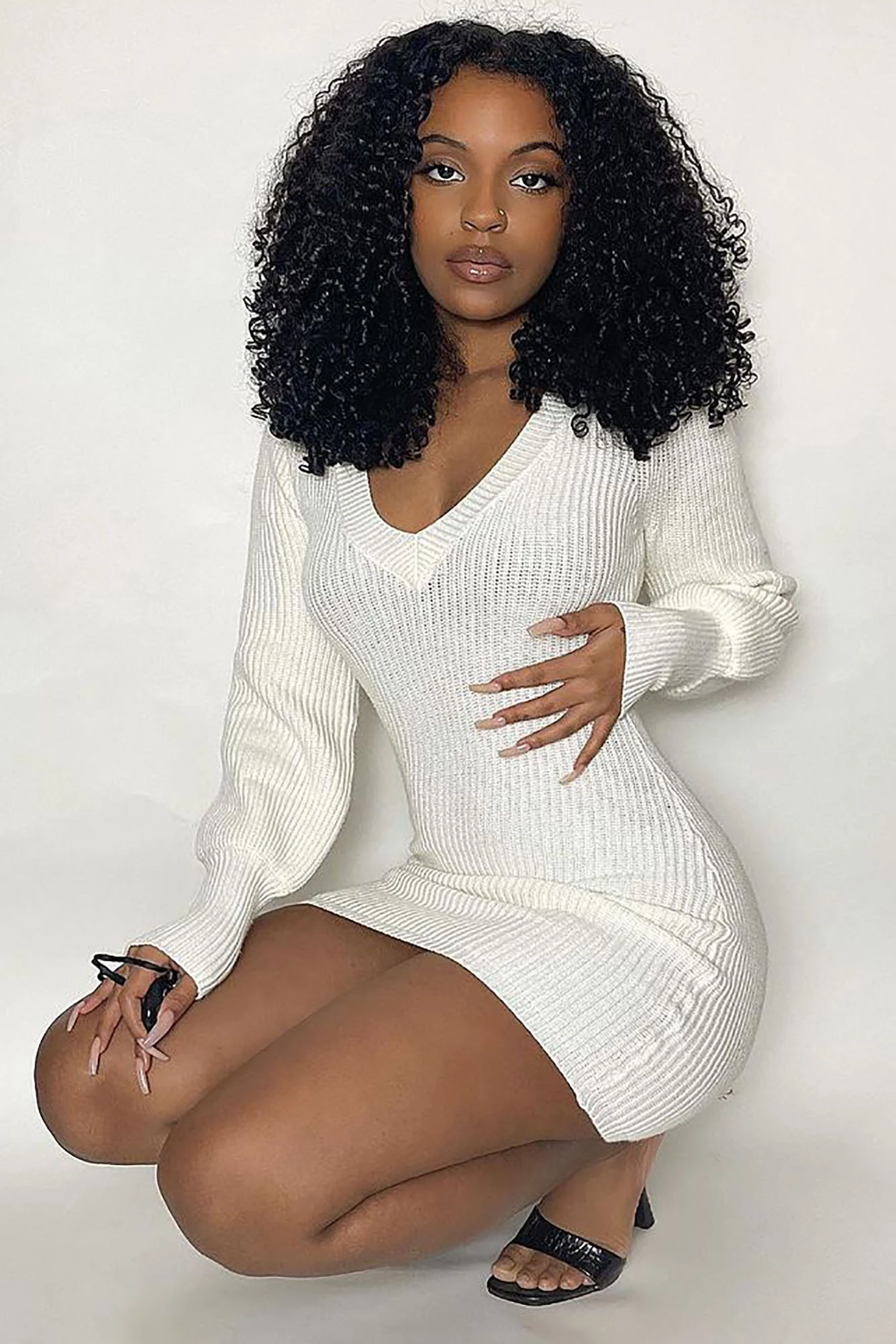 Fashion Nova Steph Sweater Mini Dress - Ivory 4 Fashion Nova Steph Sweater Mini Dress - Ivory - Image 2