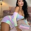 Fashion Nova Sweet Dreaming Tie Dye Mini Dress - Multi Color -fashion nova dresses Shop SweetDreamingTieDyeMiniDress MultiColor 4 MER