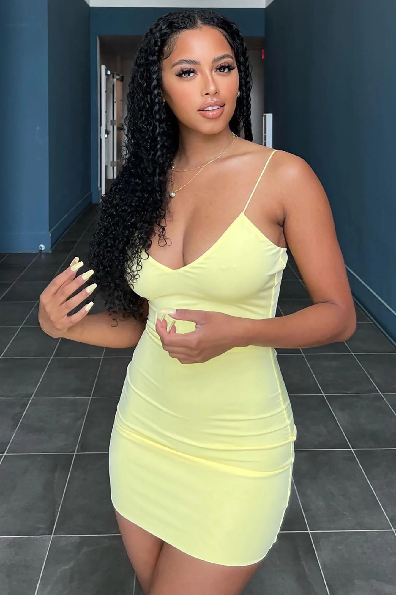 Fashion Nova Sweet Talker Double Lined Mini Dress - Yellow 4 Fashion Nova Sweet Talker Double Lined Mini Dress - Yellow - Image 2