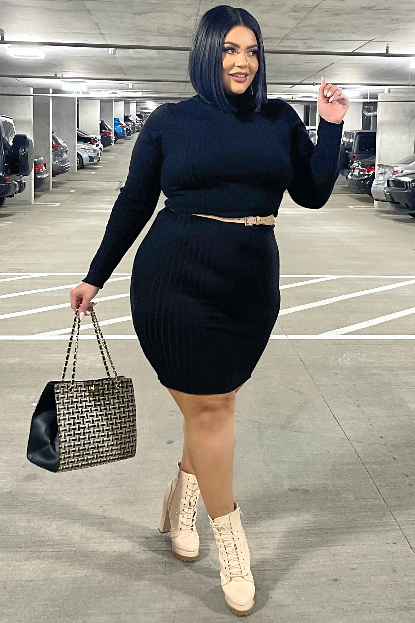 Fashion Nova Taryn Sweater Midi Dress - Black 7 Fashion Nova Taryn Sweater Midi Dress - Black - Image 5