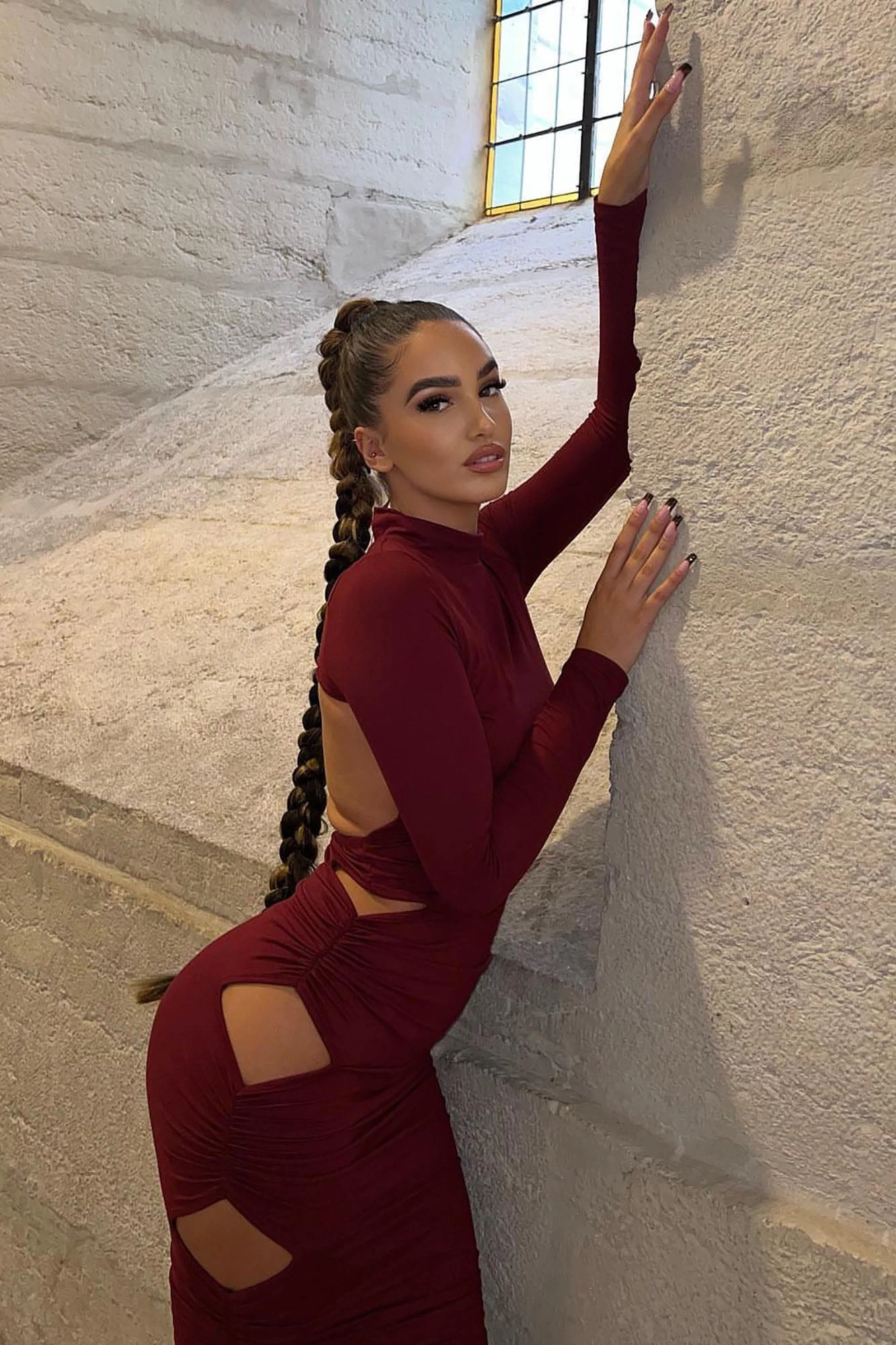 Fashion Nova Time Of Your Life Midi Dress - Wine 3 Fashion Nova Time Of Your Life Midi Dress - Wine