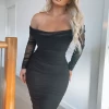 Fashion Nova Top Trend Ruched Maxi Dress - Black