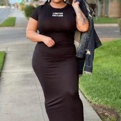 Fashion Nova True Facts Maxi Dress - Black -fashion nova dresses Shop TrueFactsMaxiDress Black MER PLUS