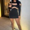 Fashion Nova VIP Entry Mini Dress - Black -fashion nova dresses Shop VIPEntryMiniDress Black MER
