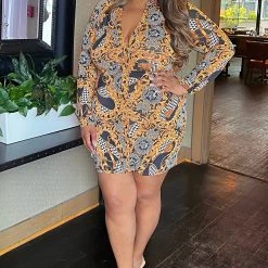 Fashion Nova Velina Shirt Dress - Black/combo -fashion nova dresses Shop VelinaShirtDress Blackcombo MER PLUS